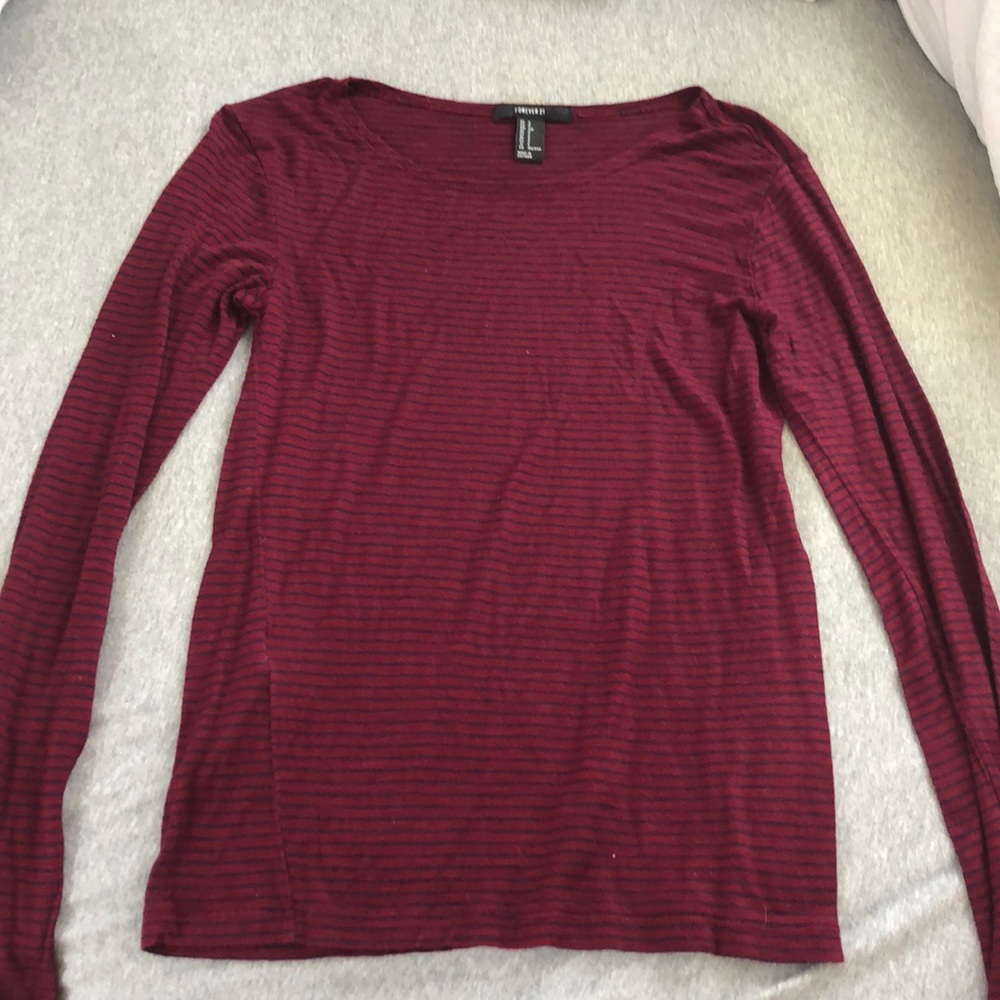 Red and blue striped shirt